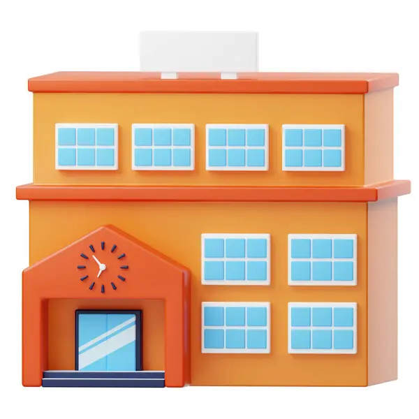 Building School Illustration — Stock Photo, Image