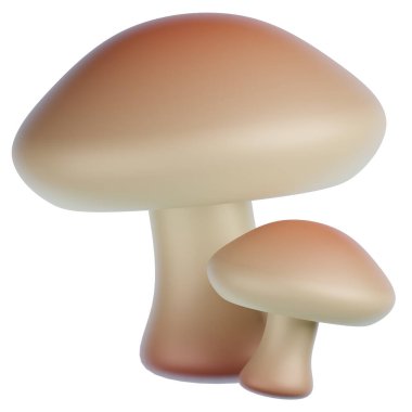 Mantar Sebze 3 boyutlu Görüntü