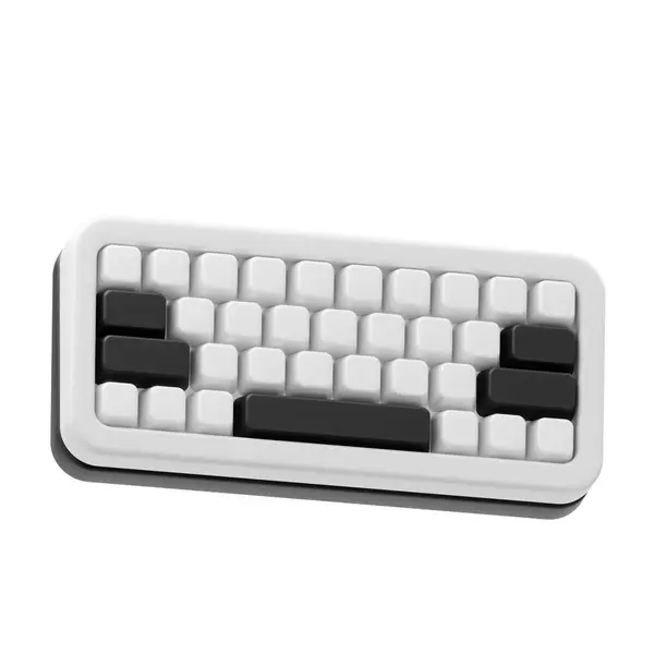 Klavye Bilgisayar Donanımı 3B Görüntü