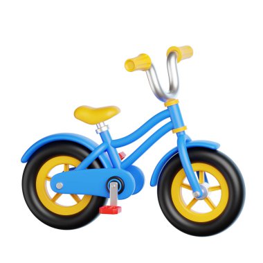 Çocuklar Bisiklet Bahçesi Element 3D Görüntü