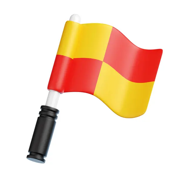 Ofsayt Bayrak Futbol Elemanı 3B Görüntü