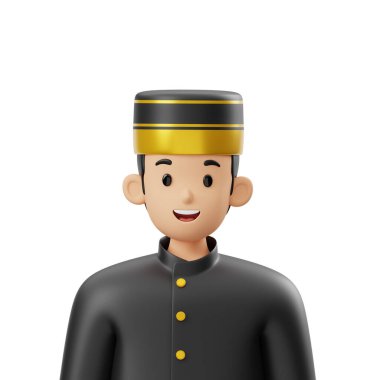 3D Character Man Pattuqduq Towaine Makassar clipart