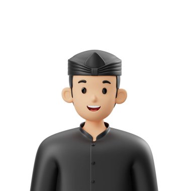 3D Character Man Pangsi Banten