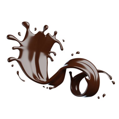 Çikolata Splash 3D Gerçekçi