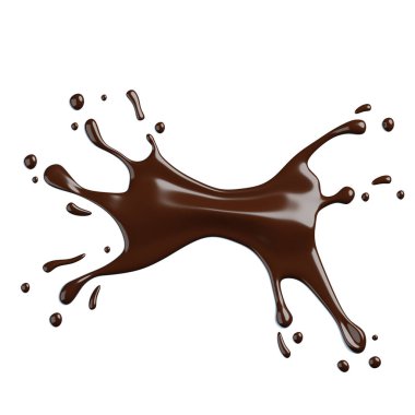 Çikolata Splash 3D Gerçekçi