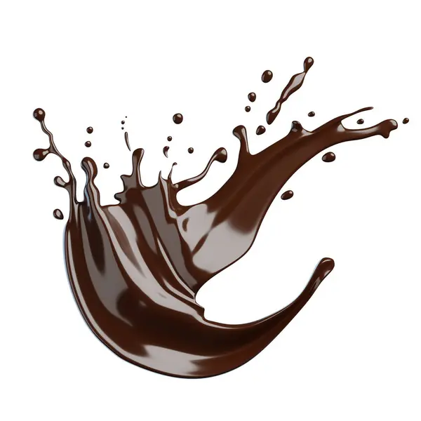 Çikolata Splash 3D Gerçekçi
