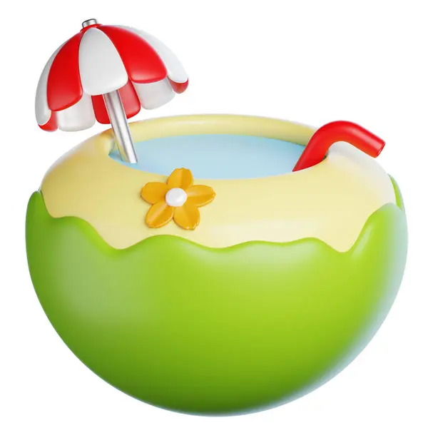 Hindistan cevizi yaz elementi 3B Görüntü