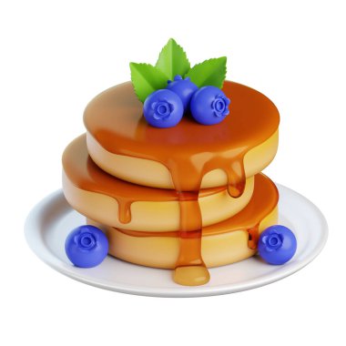 Yaban mersinli krep 3 boyutlu resim