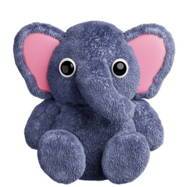 3D Karakter Fil Hayvan Oyuncağı