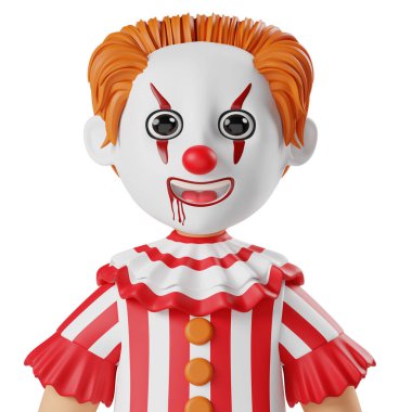 Halloween Pennywise Avatar 3D Icon clipart