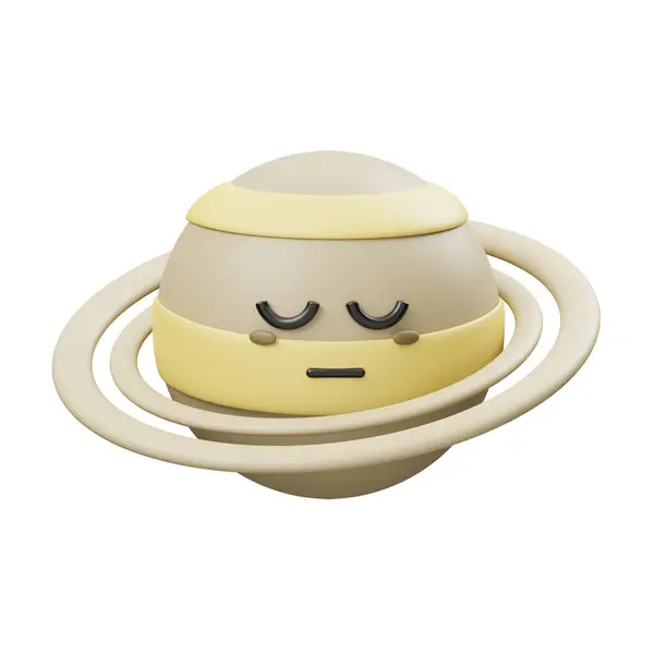 Satürn Gezegeni 3D Simgesi