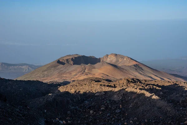 Widok Krater Pico Viejo Teide Teneryfa Wyspy Kanaryjskie Błękitne Niebo — Zdjęcie stockowe