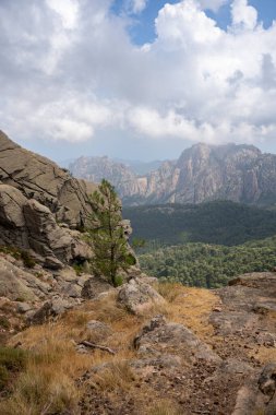 View of mountains in Bavella. Quenza, Corsica, France. clipart