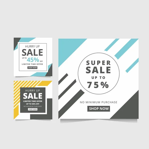 Poster Banner Promotional Sale Discount — Stock Vector