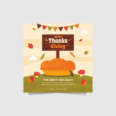Şükran Günü vektör illüstrasyonunuz kutlu olsun
