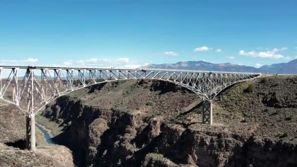 Abd New Mexico Rio Grand Gorde Köprüsü — Stok video