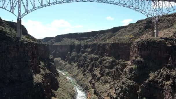 Usa New Mexico Rio Grande Γέφυρα Φαράγγι — Αρχείο Βίντεο
