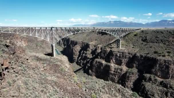 Usa New Mexico Rio Grande Γέφυρα Φαράγγι — Αρχείο Βίντεο