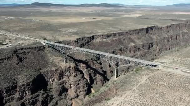 Eua Novo México Rio Grande Desfiladeiro Ponte — Vídeo de Stock