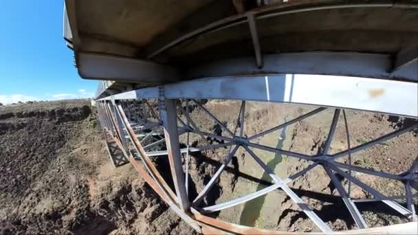 Новый Мост Через Ущелье Рио Гранде — стоковое видео