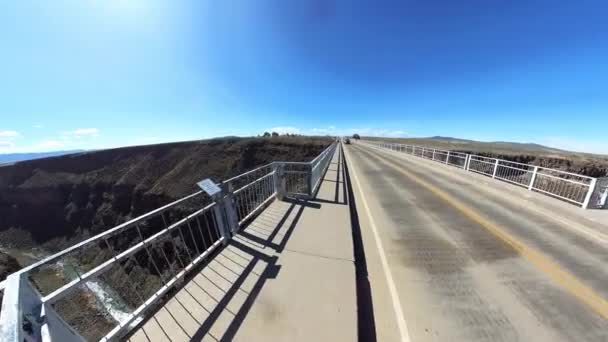 Usa Neue Mexiko Rio Grande Schlucht Brücke — Stockvideo