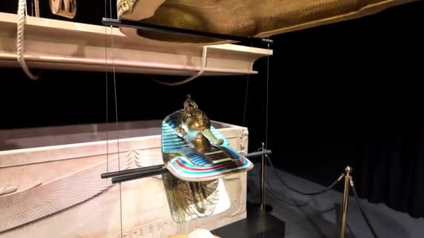 Die Spektakuläre Welt Des Tutanchamun Immersive Ausstellungserfahrung Stuttgart — Stockvideo