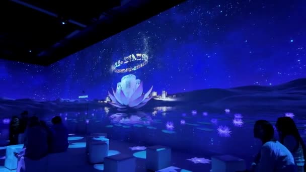 图坦卡蒙的壮观世界沉浸在展览经验中斯图加特 — 图库视频影像