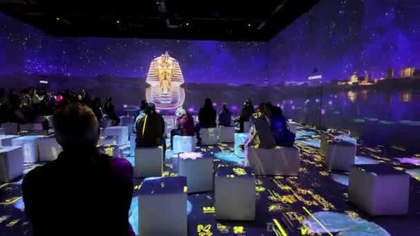 シュトゥットガルト ツタンカムンの壮大な世界 没入型の展示体験 — ストック動画