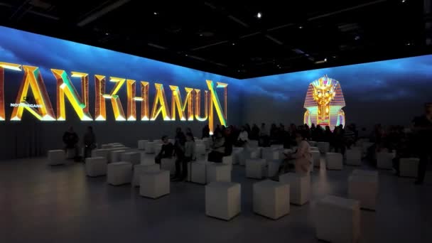 Spettacolare Mondo Tutankhamon Esperienza Espositiva Immersiva Stoccarda — Video Stock