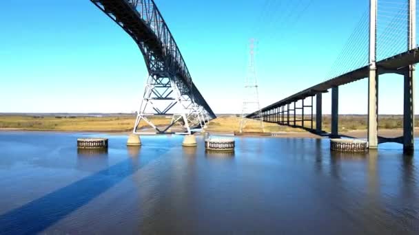 Веселковий Міст Англ Rainbow Bridge Міст Через Річку Неш Південно — стокове відео