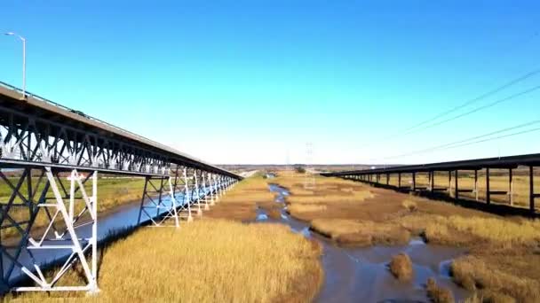 Rainbow Bridge Een Brug Neches Zuidoost Texas Net Stroomopwaarts Van — Stockvideo