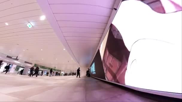 Led 신주쿠 456 신주쿠 도쿄의 신주쿠 통로에 설치된 시청각 Led — 비디오