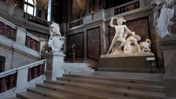 Kunsthistorisches Müzesi Yakıldı Sanat Tarihi Müzesi Avusturya Nın Başkenti Viyana — Stok video