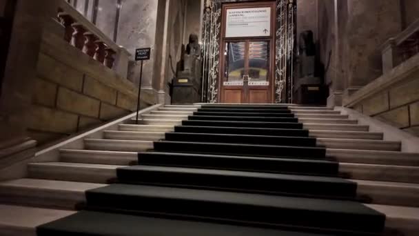 Австрия Венский Музей Истории Искусств Является Крупнейшим Художественным Музеем Австрии — стоковое видео