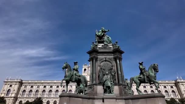 Austria Viena Monumento María Teresa Conmemora Emperatriz María Teresa Que — Vídeo de stock