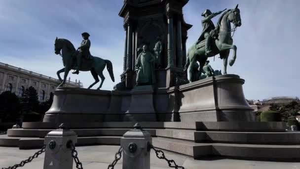 Австрія Відень Меморіал Марії Терезії Вшановує Імператрицю Марію Терезу Яка — стокове відео