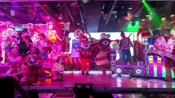 Samurai Restaurant Novo Robot Restaurant Show Kabukicho Inspirado Nos Shows — Vídeo de Stock