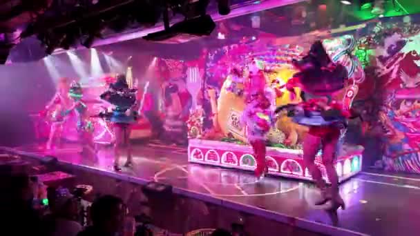 Samurai Restaurant Den Nya Robot Restaurant Show Kabukicho Inspirerad Ikoniska — Stockvideo