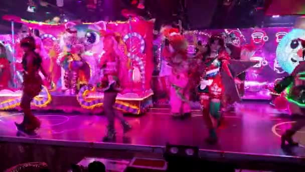 Samurai Restaurant Nuevo Espectáculo Robot Restaurant Kabukicho Inspirado Los Espectáculos — Vídeo de stock