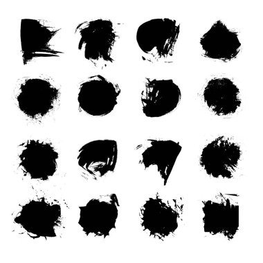 Grunge boya fırçası vuruşları elementler