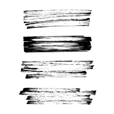 Leke fırça darbesi. Fırça darbesi. Vektör tasarım koleksiyonu