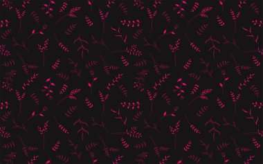 Çiçeksiz desen. Dal ve çizim bırakır. Sonbahar deseni.