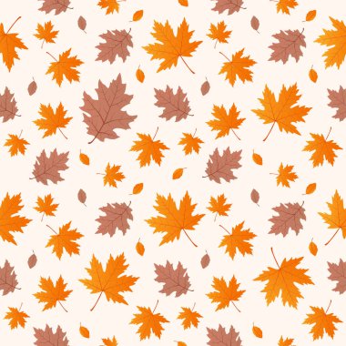 Sonbahar yapraklarının kusursuz deseni. Düşen yapraklar çizim yapıyor. Sonbahar deseni.