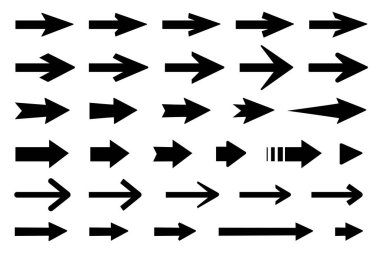 Koleksiyon farklı oklar baş vektör tasarımı