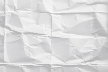 Beyaz katlanmış kağıt veya kumaş dokusu arka plan tasarımının yaratıcı arka planı. Beyaz katlanmış kağıt poster dokusu arkaplanı.