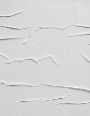 Beyaz katlanmış kağıt veya kumaş dokusu arka plan tasarımının yaratıcı arka planı. Beyaz katlanmış kağıt poster dokusu arkaplanı.