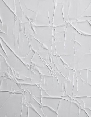 Beyaz katlanmış kağıt veya kumaş dokusu arka plan tasarımının yaratıcı arka planı. Beyaz katlanmış kağıt poster dokusu arkaplanı.