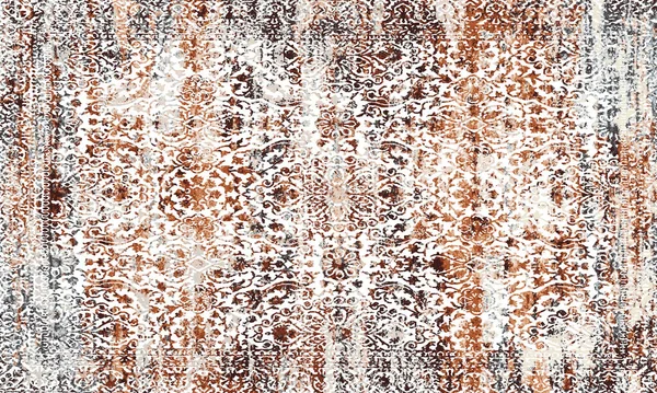 地毯和地毯织物设计 带有发牢骚和苦恼的纹理重复图案 — 图库照片