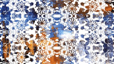 Halı ve Halı Tekstil Tasarımı grunge ve sıkıntılı doku yinelemesi 