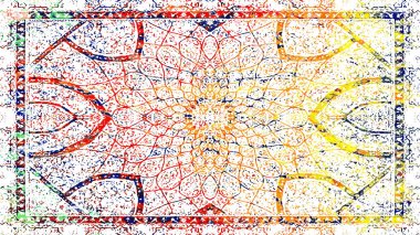 Halı ve Halı Tekstil Tasarımı grunge ve sıkıntılı doku yinelemesi 